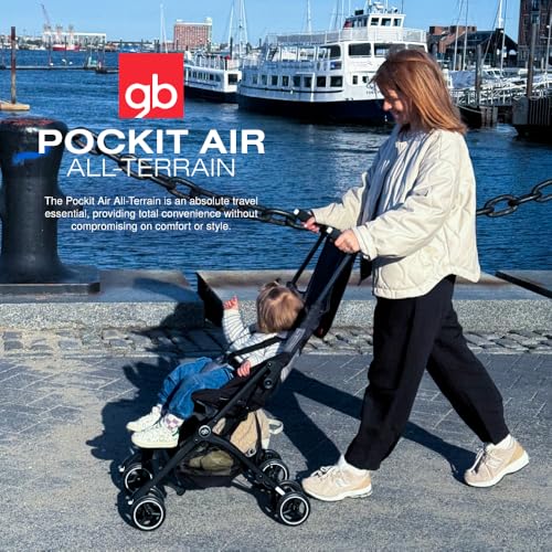 gb Pockit Air All Terrain Ultra Compact Lightweight Travel Stroller with Breathable Fabric in Night Blue  28x17 5x39 8 Inch  Pack of 1 