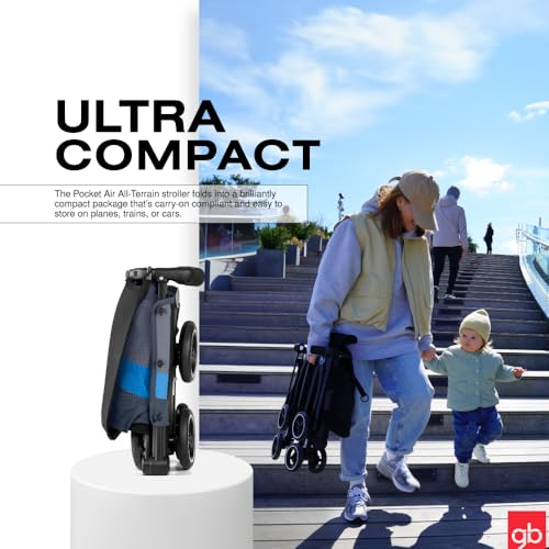 gb Pockit Air All Terrain Ultra Compact Lightweight Travel Stroller with Breathable Fabric in Night Blue  28x17 5x39 8 Inch  Pack of 1 