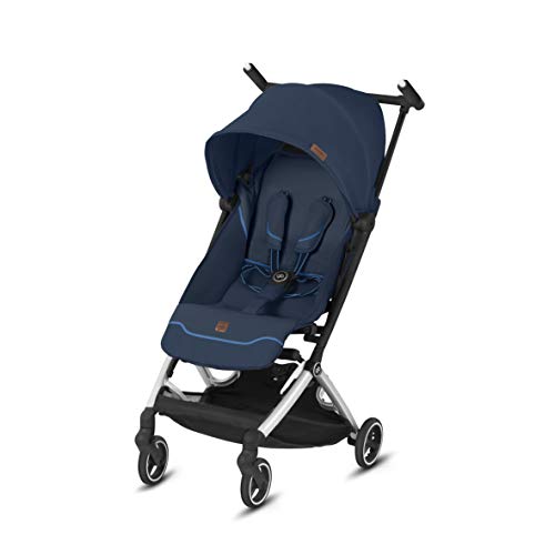 gb Pockit  All Terrain  Ultra Compact Lightweight Travel Stroller with Canopy and Reclining Seat in Night Blue  10 6 pounds