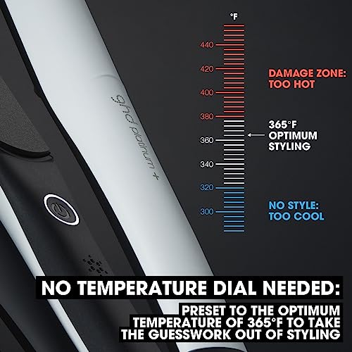ghd Platinum  Styler   1 Flat Iron Hair Straightener  Professional Ceramic Hair Styling Tool for Stronger Hair  More Shine  & More Color Protection