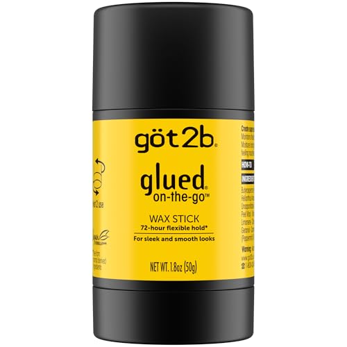 got2b glued on the go wax stick  1 8oz  sleek and slick styles  style your hair without the crunch  helps control frizz