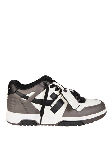 Grey Arrow Logo Leather Sneakers EU 41 / grey