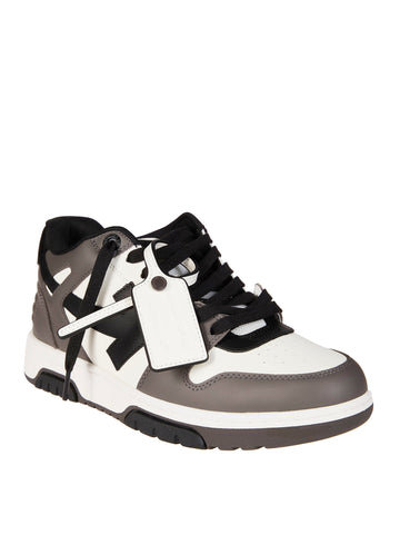 Grey Arrow Logo Leather Sneakers EU 41 / grey