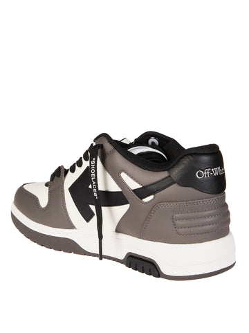 Grey Arrow Logo Leather Sneakers EU 41 / grey