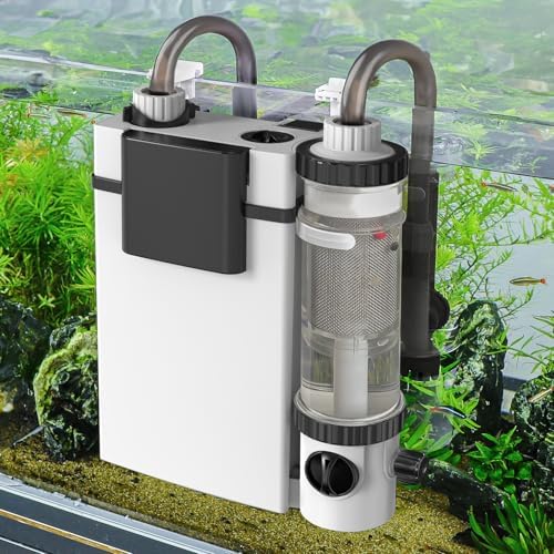 hygger Quiet Hang On Back Aquarium Filter 15 40 Gallon Small Fish Tank Canister Filter with Surface Skimmer Spray Bar 3 Floss Pads Bio Filter Media Adjustable Flow  Easy Water Change 159 GPH