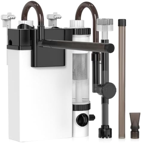 hygger Quiet Hang On Back Aquarium Filter 15 40 Gallon Small Fish Tank Canister Filter with Surface Skimmer Spray Bar 3 Floss Pads Bio Filter Media Adjustable Flow  Easy Water Change 159 GPH