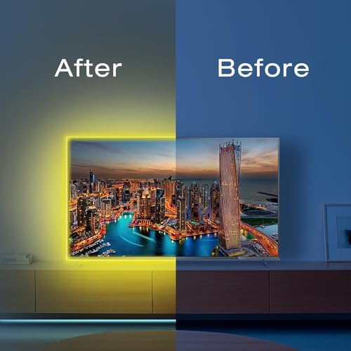 hyrion Smart LED Lights for Bedroom 100ft  Voice Control Strip Lights with Alexa and Google Assistant  RGB Color Changing  Music Sync WI FI Led Lighting with App Controlled for Room Decor 2   51ft 