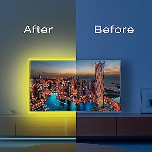 hyrion Smart LED Lights for Bedroom 100ft  Voice Control Strip Lights with Alexa and Google Assistant  RGB Color Changing  Music Sync WI FI Led Lighting with App Controlled for Room Decor 2   51ft 