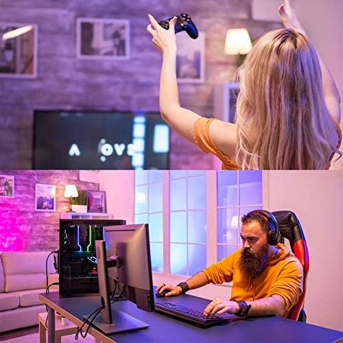 hyrion Smart LED Lights for Bedroom 100ft  Voice Control Strip Lights with Alexa and Google Assistant  RGB Color Changing  Music Sync WI FI Led Lighting with App Controlled for Room Decor 2   51ft 