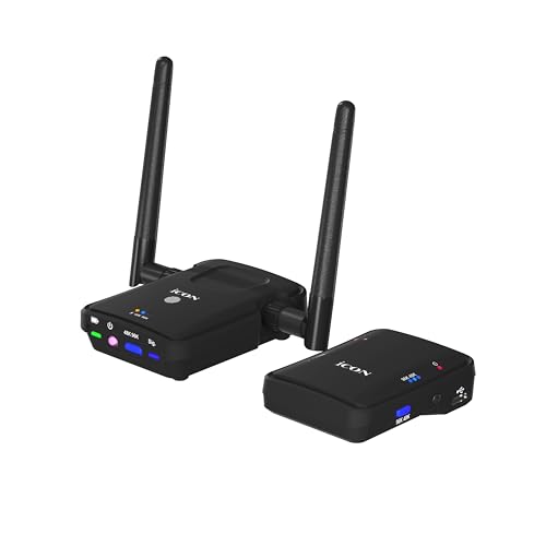 iCON Airmon UHF Wireless in Ear Monitor System   100m Range  48/96kHz Audio  9ms Latency  Rechargeable Transmitter   Receiver for Live Stage  Events  Tours  DJs  and Production Monitoring