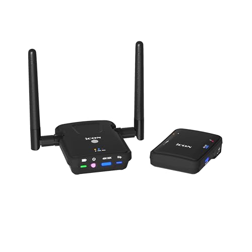 iCON Airmon UHF Wireless in Ear Monitor System   100m Range  48/96kHz Audio  9ms Latency  Rechargeable Transmitter   Receiver for Live Stage  Events  Tours  DJs  and Production Monitoring