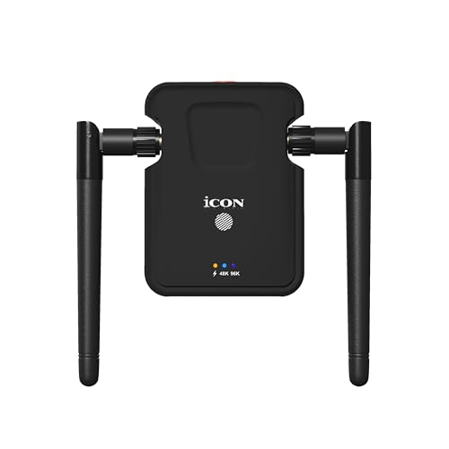 iCON Airmon UHF Wireless in Ear Monitor System   100m Range  48/96kHz Audio  9ms Latency  Rechargeable Transmitter   Receiver for Live Stage  Events  Tours  DJs  and Production Monitoring