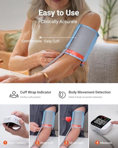 iHealth Track Pro Upper Arm Blood Pressure Monitor  Full View LED Screen   Body & Cuff Detection  App Enabled for iOS & Android  Adjustable Cuff Large Adults Arm Friendly