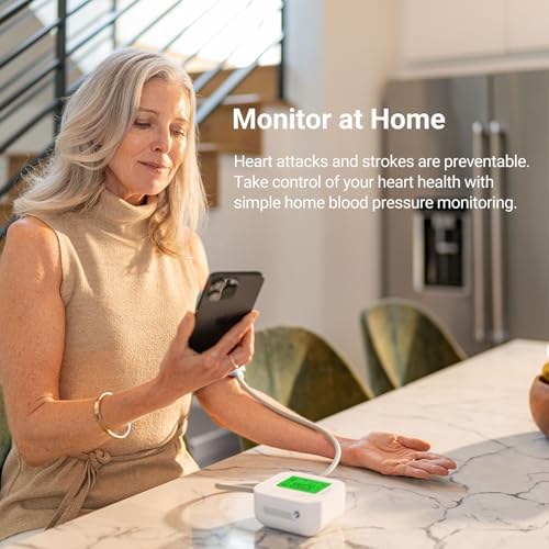 iHealth Track Smart Upper Arm Blood Pressure Monitor with Wide Range Cuff That fits Standard to Large Adult Arms  Bluetooth Compatible for iOS & Android Devices