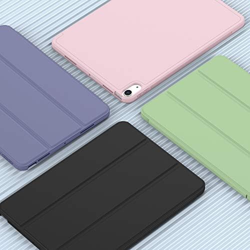 iMieet iPad Air 11 Inch Case M4/M3/M2 2026/2025/2024   iPad Air 5th/4th Generation Case 2022/2020 10 9 Inch with Pencil Holder Trifold Stand Smart Case with Soft TPU Back Black 