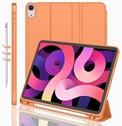iMieet iPad Air 11 Inch Case M4/M3/M2 2026/2025/2024   iPad Air 5th/4th Generation Case 2022/2020 10 9 Inch with Pencil Holder Trifold Stand Smart Case with Soft TPU Back Black 