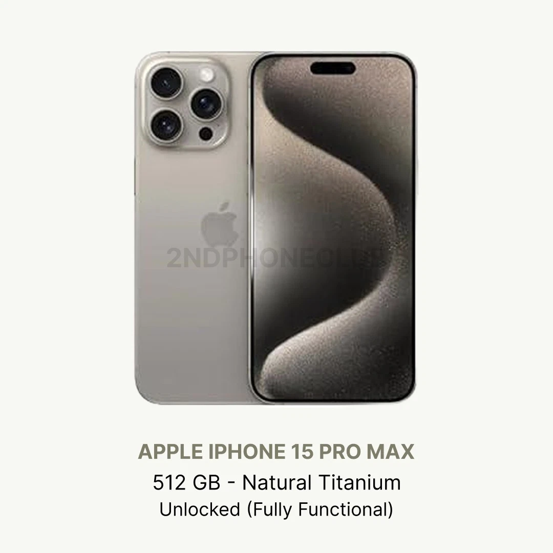 iPhone 15 Pro Max   512GB  All Colors  Unlocked  Excellent Condition  Renewed 