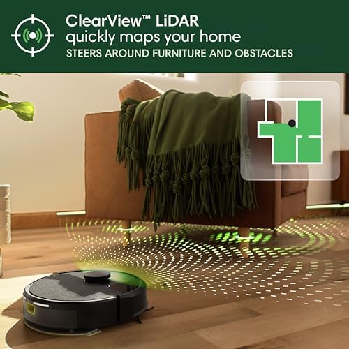 iRobot Roomba 105X Robot Vacuum & Mop Combo  AutoEmpty Dock  Self Emptying for Up to 75 Days  70  Power Lifting Suction  Smart LiDAR Mapping  App & Voice Control  Ideal for Homes with Pets & Kids