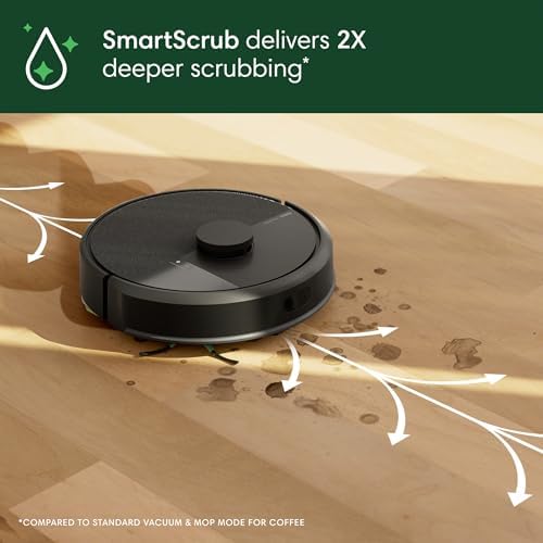 iRobot Roomba 105X Robot Vacuum & Mop Combo  AutoEmpty Dock  Self Emptying for Up to 75 Days  70  Power Lifting Suction  Smart LiDAR Mapping  App & Voice Control  Ideal for Homes with Pets & Kids