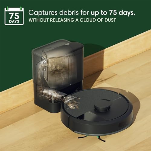 iRobot Roomba 105 Combo Robot Vacuum & Mop with AutoEmpty Dock   Self Empties for 75 Days  Intense Power Lifting Suction  LiDAR Navigation  Multiple Cleaning Modes  Avoids Mopping Carpet
