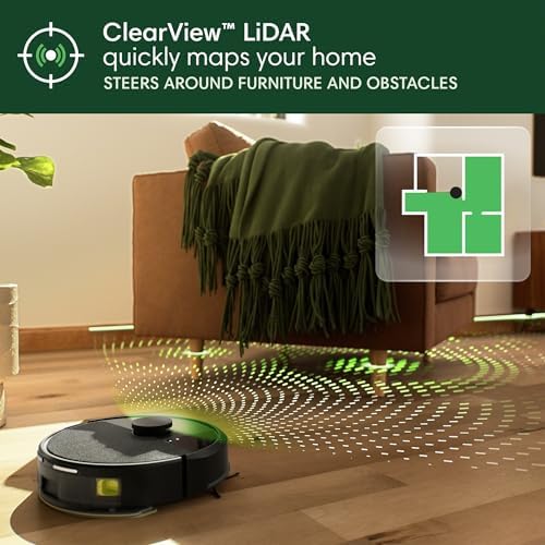 iRobot Roomba 105 Combo Robot Vacuum & Mop with AutoEmpty Dock   Self Empties for 75 Days  Intense Power Lifting Suction  LiDAR Navigation  Multiple Cleaning Modes  Avoids Mopping Carpet