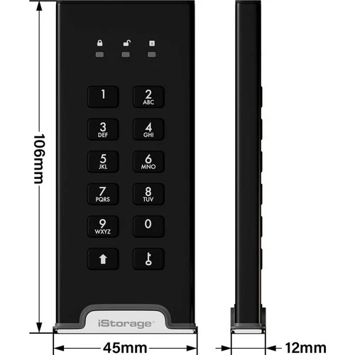iStorage diskAshur M2 SSD 500 GB   FIPS 140 3 Level 3 Compliant   Incorporated C