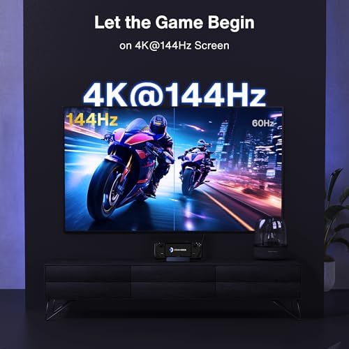 iVANKY 4K 144Hz Steam Deck Dock  8 in 1 Docking Station for ASUS ROG Ally X/Legion Go/MSI Claw  ROG Alloy/Valve Stream Deck OLED Hub  HDMI 2 1  1Gbps Ethernet  3 USB A 3 0  100W Charge