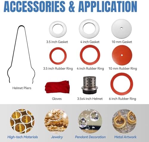 lakimi Vacuum Investing Casting Machine 2L   Vacuum Machine with 3 CFM Pump & Bell Jar for Jewelry Casting Molds Processing CM01 110V LK CM01