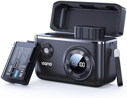 llano 2 Pack EN EL15C USB C Batteries and 18W Fast Charger for Nikon Z8 ZR  ZF  Z5II  Z6III  D850  Z7II  Z7  Z6II  Z6  D7500  D500  D7200  D810A  D810  2400mAh High Capacity  Smart Digital Display