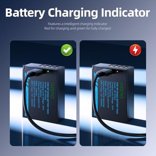 llano 2 Pack USB C NP W126S Battery  Fully decoded for Fujifilm XM5 X100VI X100V XS10 XT30II XT30 XT20 XE4 A5 Cameras  1140mAh Capacity  Fast Rechargeable