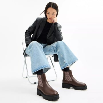 lucy chelsea boot with signature polyester