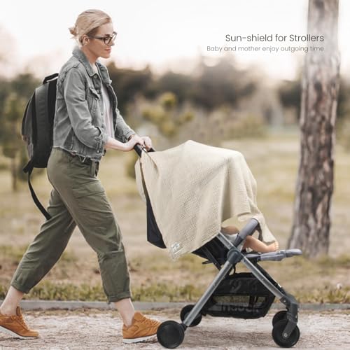 lulumoon Muslin Swaddle Blanket Baby   Cotton Swaddling Blanket Soft Baby Receiving Blankets Neutral 3Pack Olive
