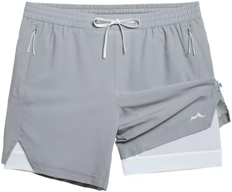 maamgic Mens Athletic Running Shorts with Liner Ultra Lightweight Workout Shorts 5/ 7