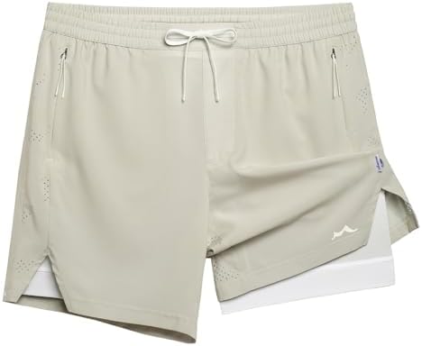 maamgic Mens Athletic Running Shorts with Liner Ultra Lightweight Workout Shorts 5/ 7