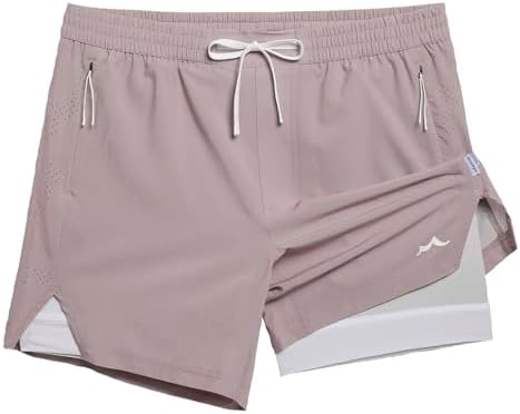 maamgic Mens Athletic Running Shorts with Liner Ultra Lightweight Workout Shorts 5/ 7