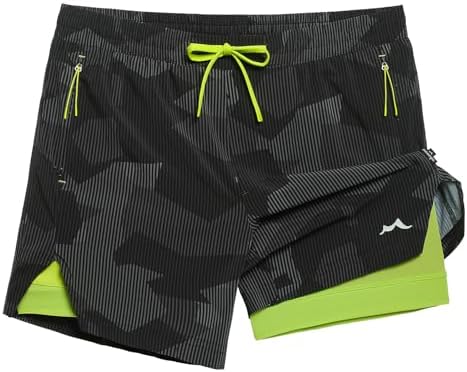 maamgic Mens Athletic Running Shorts with Liner Ultra Lightweight Workout Shorts 5/ 7