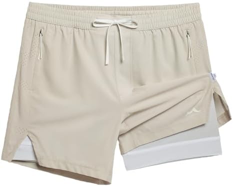 maamgic Mens Athletic Running Shorts with Liner Ultra Lightweight Workout Shorts 5/ 7