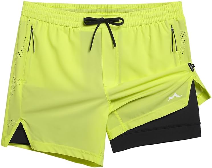 maamgic Mens Athletic Running Shorts with Liner Ultra Lightweight Workout Shorts 5/ 7