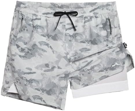 maamgic Mens Athletic Running Shorts with Liner Ultra Lightweight Workout Shorts 5/ 7