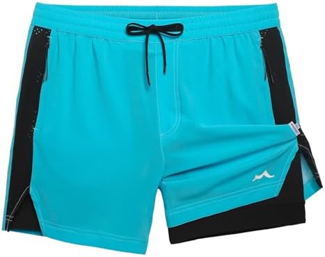 maamgic Mens Athletic Running Shorts with Liner Ultra Lightweight Workout Shorts 5/ 7