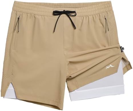 maamgic Mens Athletic Running Shorts with Liner Ultra Lightweight Workout Shorts 5/ 7