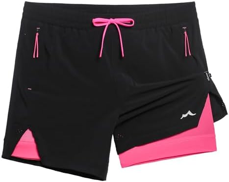 maamgic Mens Athletic Running Shorts with Liner Ultra Lightweight Workout Shorts 5/ 7