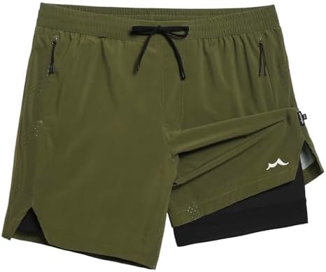 maamgic Mens Athletic Running Shorts with Liner Ultra Lightweight Workout Shorts 5/ 7
