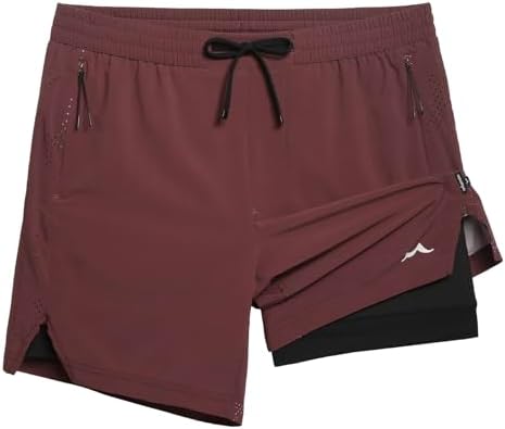 maamgic Mens Athletic Running Shorts with Liner Ultra Lightweight Workout Shorts 5/ 7
