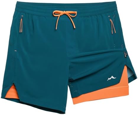 maamgic Mens Athletic Running Shorts with Liner Ultra Lightweight Workout Shorts 5/ 7