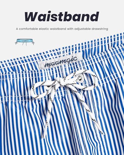 TALLA L  - maamgic Mens Swim Trunks Quick Dry Swim Shorts with Mesh Lining Funny Swimwear Bathing Suits 7inch