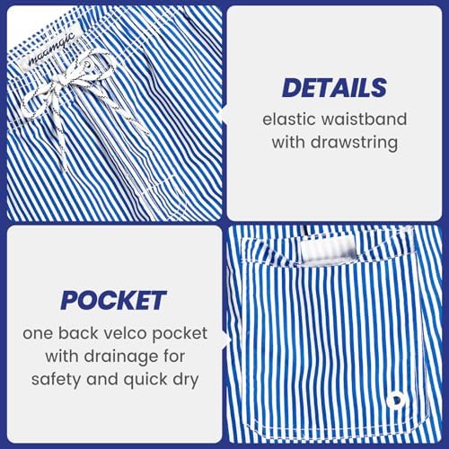 TALLA L  - maamgic Mens Swim Trunks Quick Dry Swim Shorts with Mesh Lining Funny Swimwear Bathing Suits 7inch