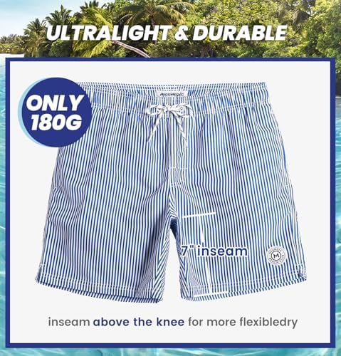 TALLA L  - maamgic Mens Swim Trunks Quick Dry Swim Shorts with Mesh Lining Funny Swimwear Bathing Suits 7inch