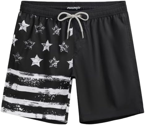 TALLA L  - maamgic Mens Swim Trunks Quick Dry Swim Shorts with Mesh Lining Funny Swimwear Bathing Suits 7inch