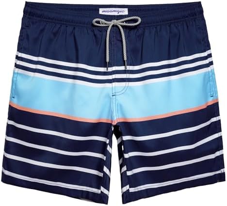 TALLA L  - maamgic Mens Swim Trunks Quick Dry Swim Shorts with Mesh Lining Funny Swimwear Bathing Suits 7inch